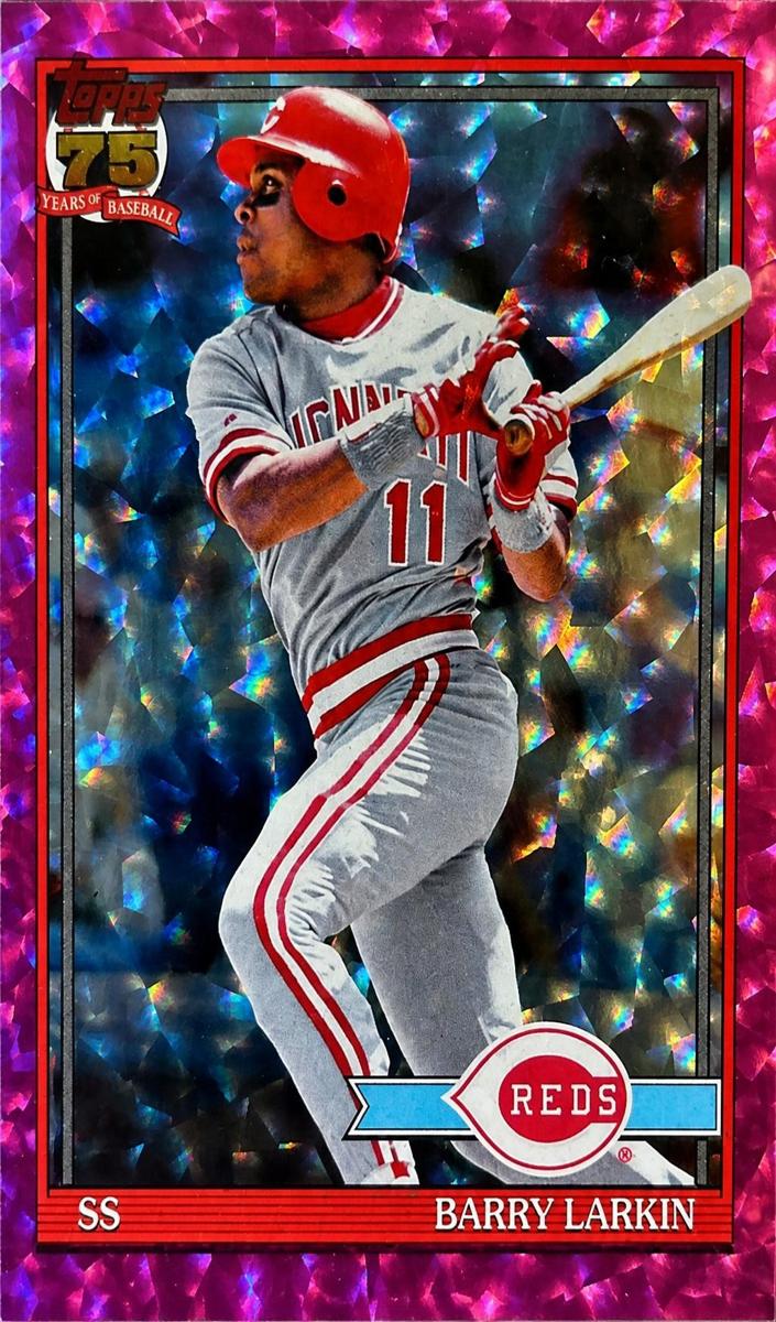2026 Topps Baseball Pink Crackle Foil Barry Larkin #T91-81