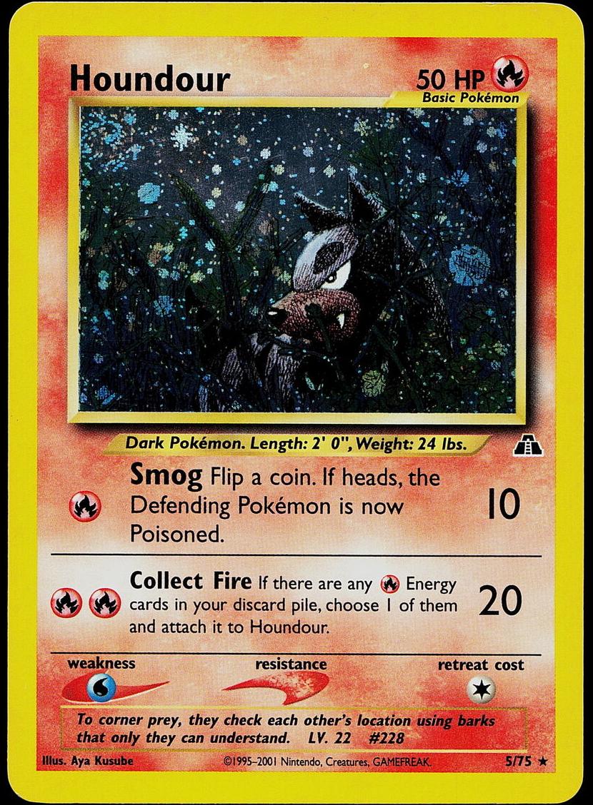 2001 Pokemon Neo Discovery Houndour #5 PSA 9