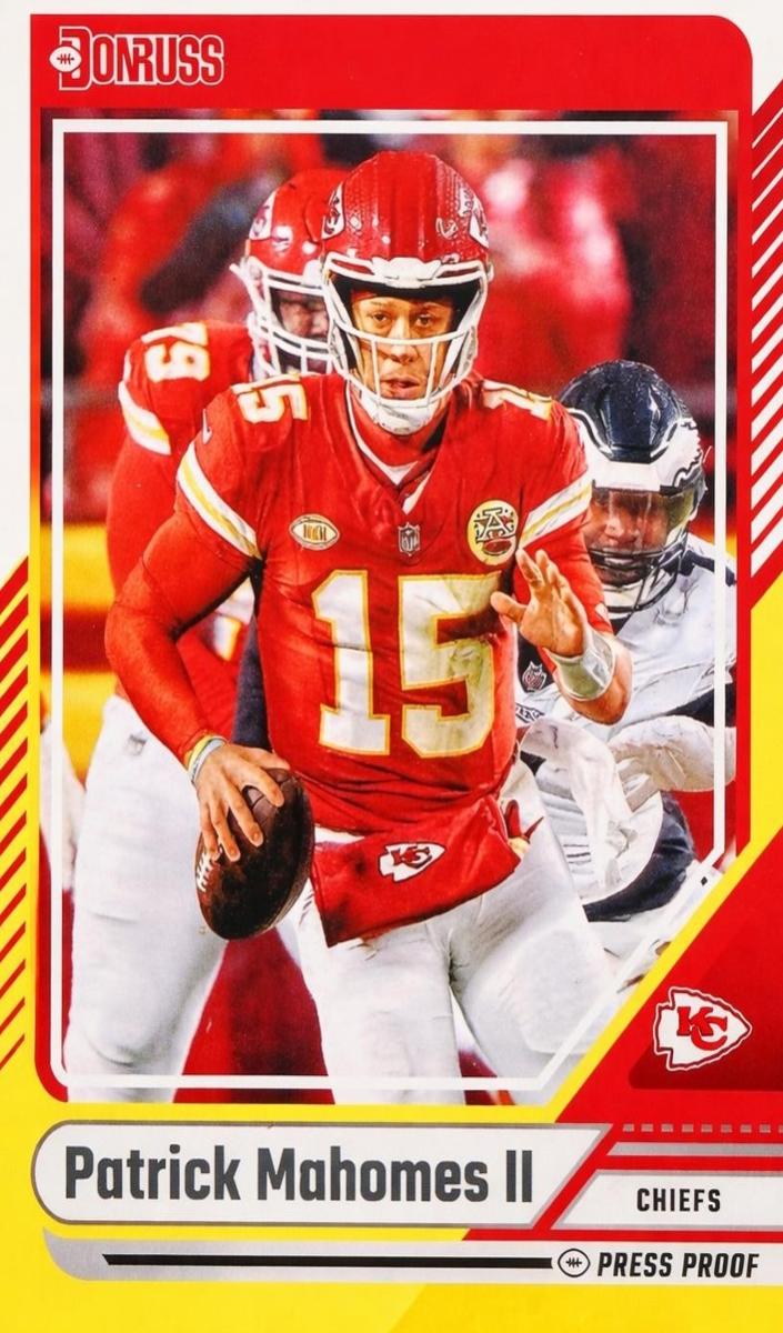 2024 Panini Donruss Football Press Proof Yellow Patrick Mahomes II #100