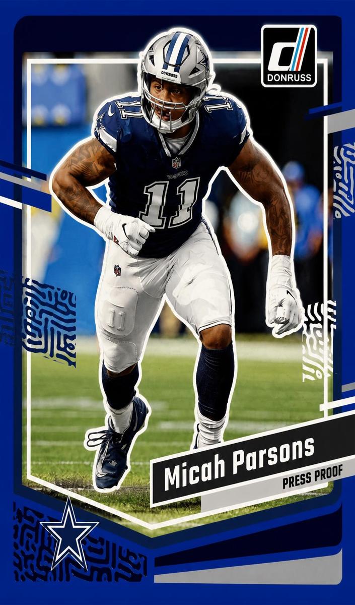2023 Panini Donruss Football Press Proof Blue Micah Parsons #78