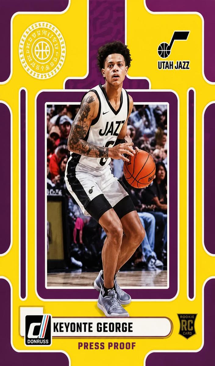 2023 Panini Donruss Basketball Press Proof Purple Keyonte George #4 PSA 7.5