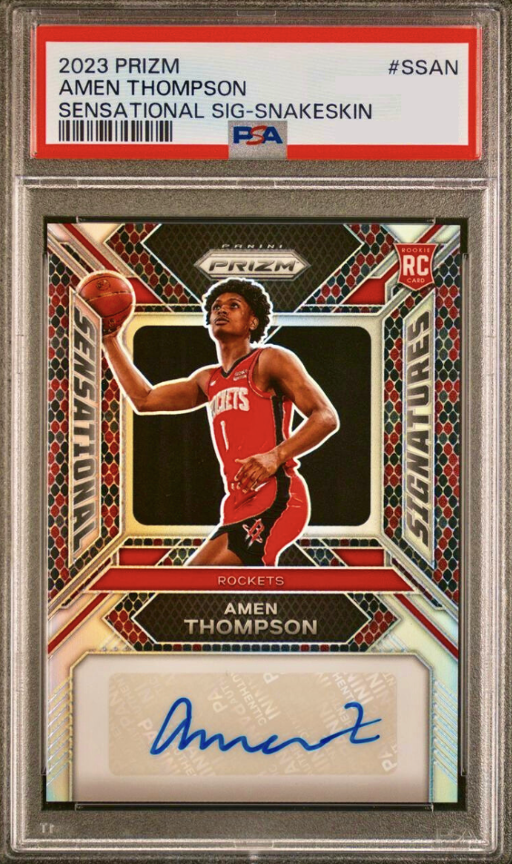 2023 Panini Prizm Basketball Snakeskin Amen Thompson #SS-AN PSA 9