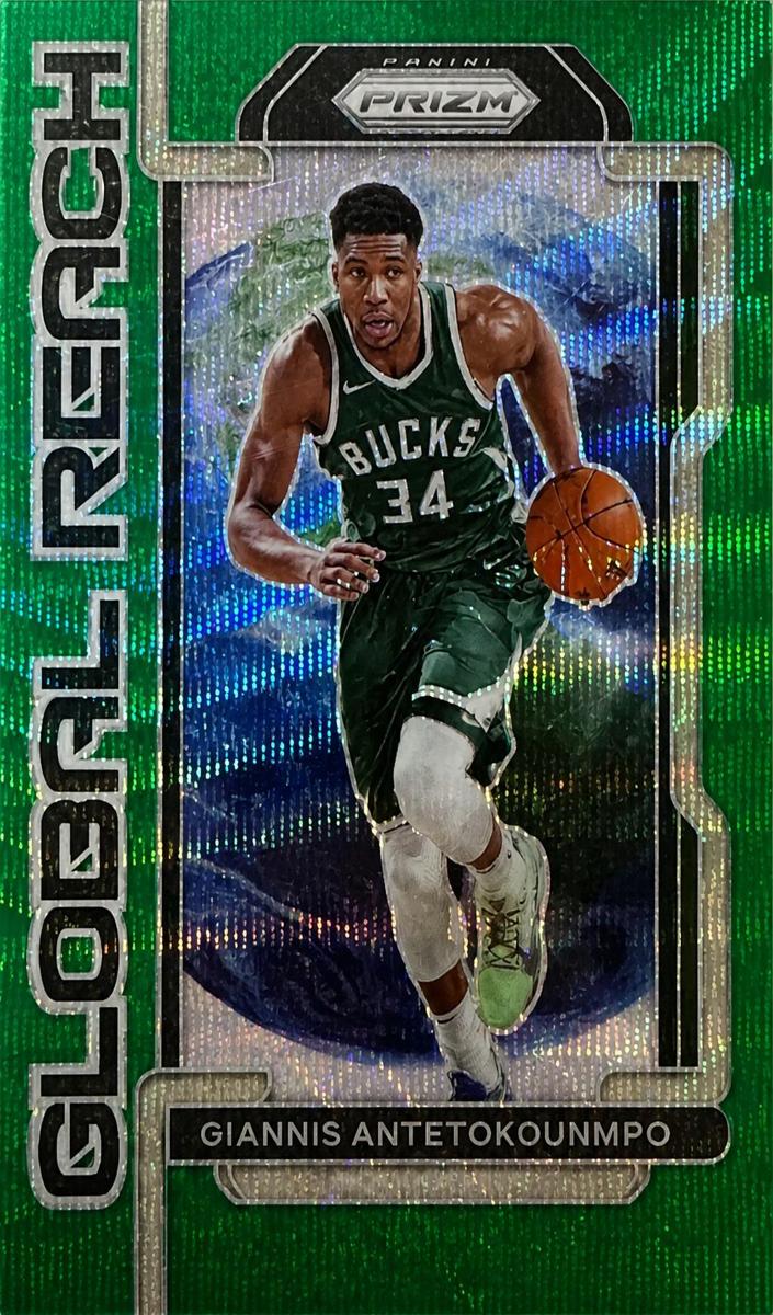 2021 Panini Prizm Basketball Green Wave Giannis Antetokounmpo #1 PSA 10
