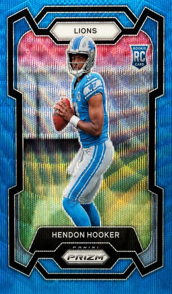2023 Panini Prizm Football Blue Wave Hendon Hooker #329 PSA 9