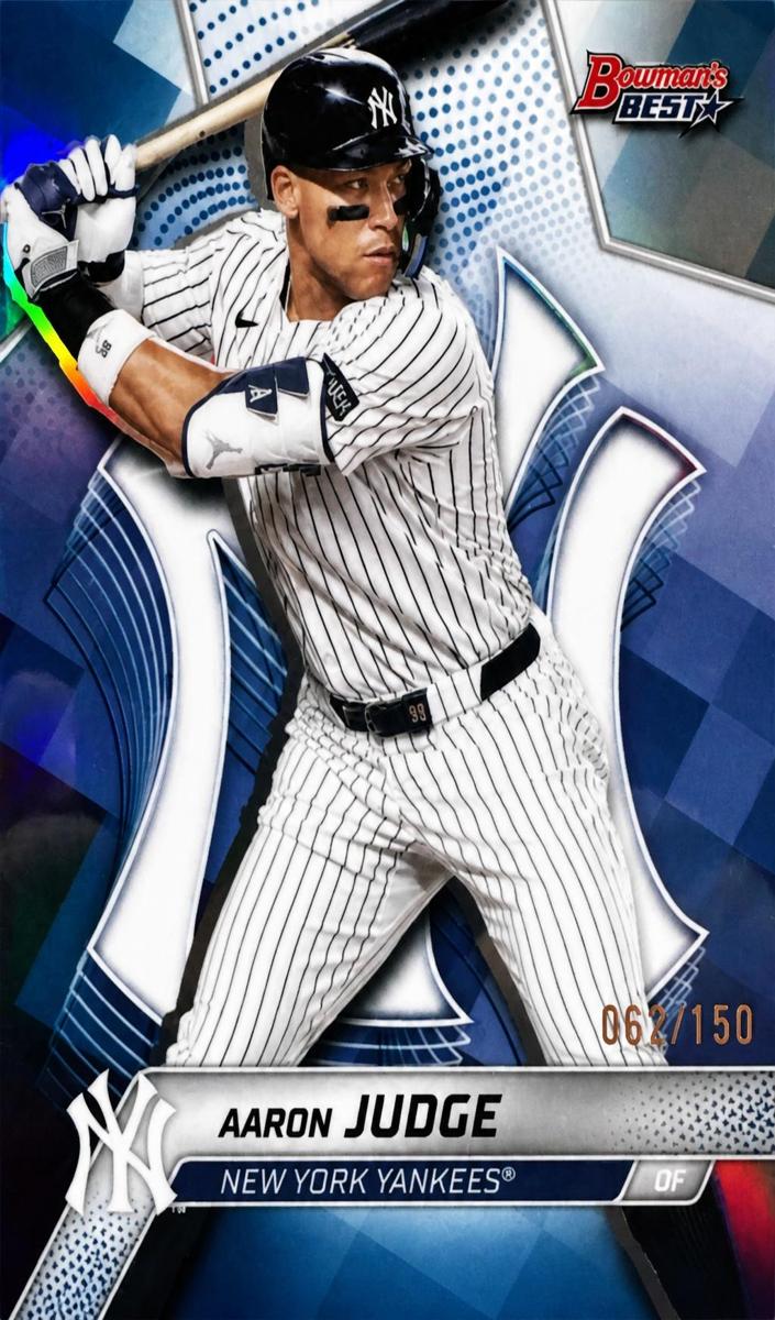 2025 Bowman's Best Baseball Blue Lazer Refractor Aaron Judge #38 PSA 10