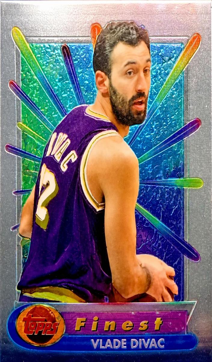 1994 Topps Finest Basketball Refractor Vlade Divac #89
