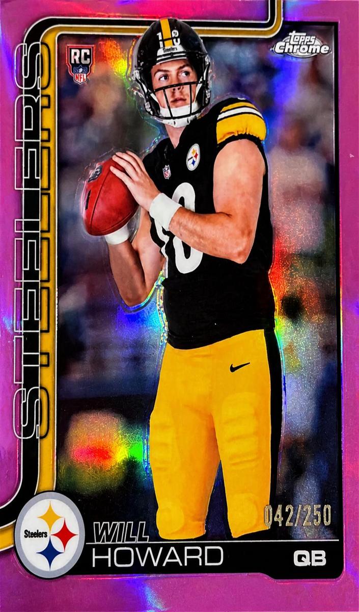 2025 Topps Chrome Football Pink Wave Refractor Will Howard #321