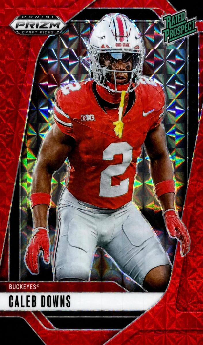 2025 Panini Prizm Draft Picks Football Red Finite Caleb Downs #159