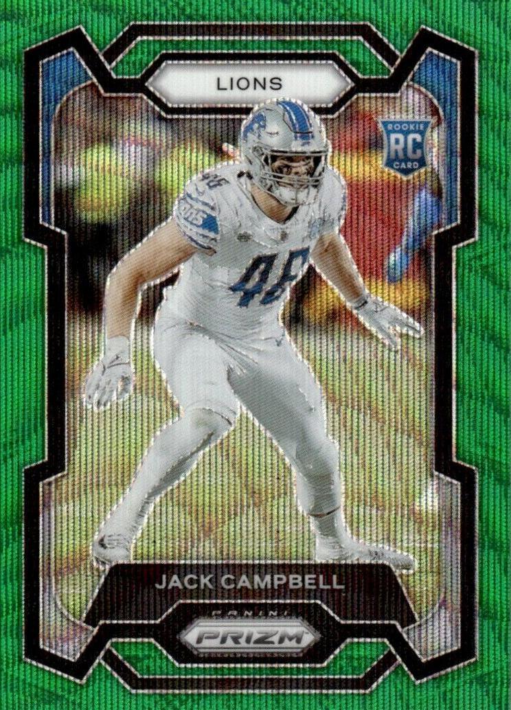2023 Panini Prizm Football Green Wave Jack Campbell #330