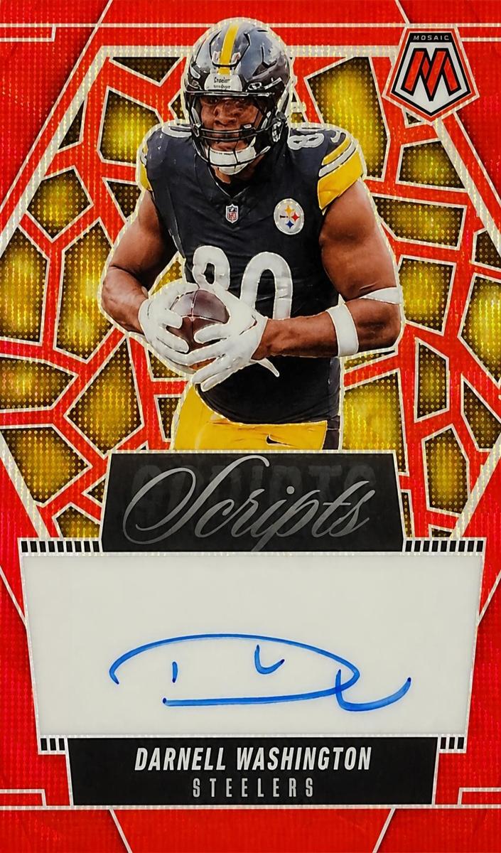 2025 Panini Mosaic Football Red Wave Darnell Washington #SCR-DWN