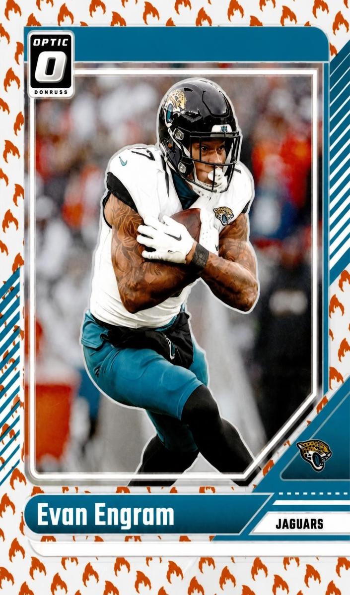 2024 Donruss Optic Football Fire Evan Engram #92