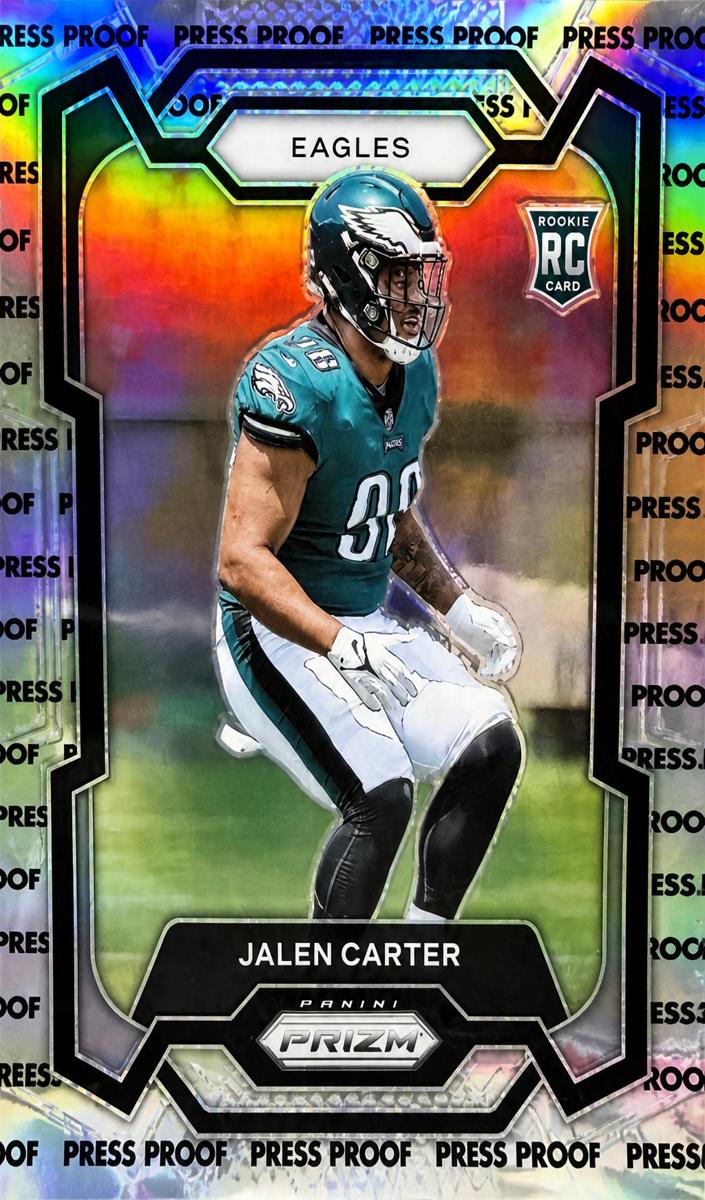 2023 Panini Prizm Football Press Proof Jalen Carter #381 PSA 9