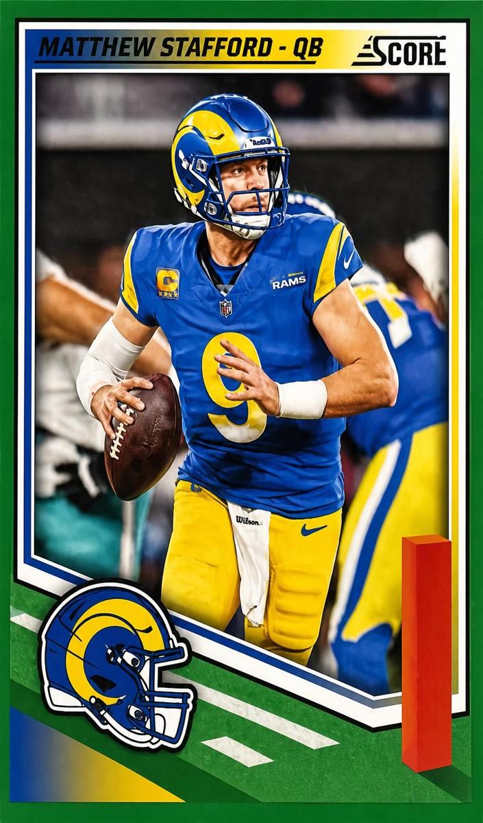 2025 Panini Score Football Green Matthew Stafford #196