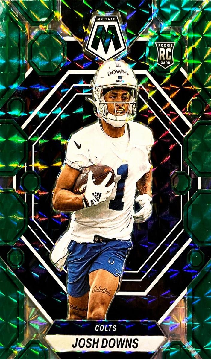 2023 Panini Mosaic Football Green Josh Downs #339 PSA 10