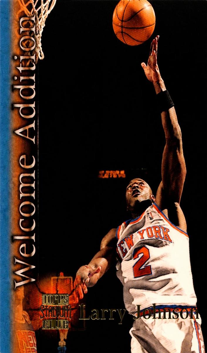 1996 Topps Stadium Club Basketball Larry Johnson #WA3