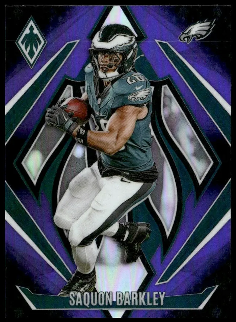 2024 Panini Phoenix Football Purple Fade Saquon Barkley #128 PSA 10