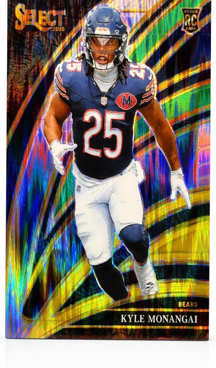 2025 Panini Select Football Green and Yellow Shock Kyle Monangai #274