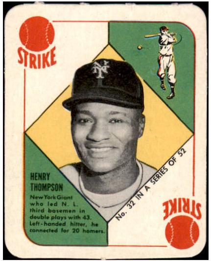 1951 Topps Red Backs Baseball Hank Thompson #32