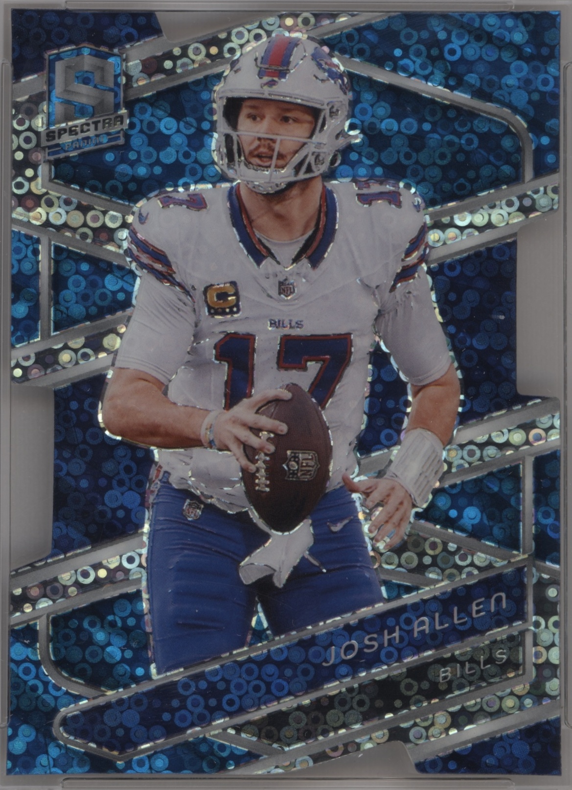 2024 Panini Spectra Football Neon Blue Die Cut Josh Allen #18 PSA 10