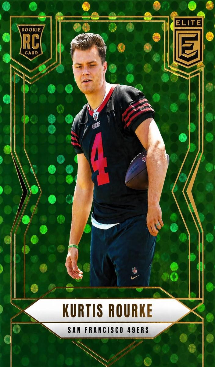 2025 Donruss Elite Football Green Disco Kurtis Rourke #172