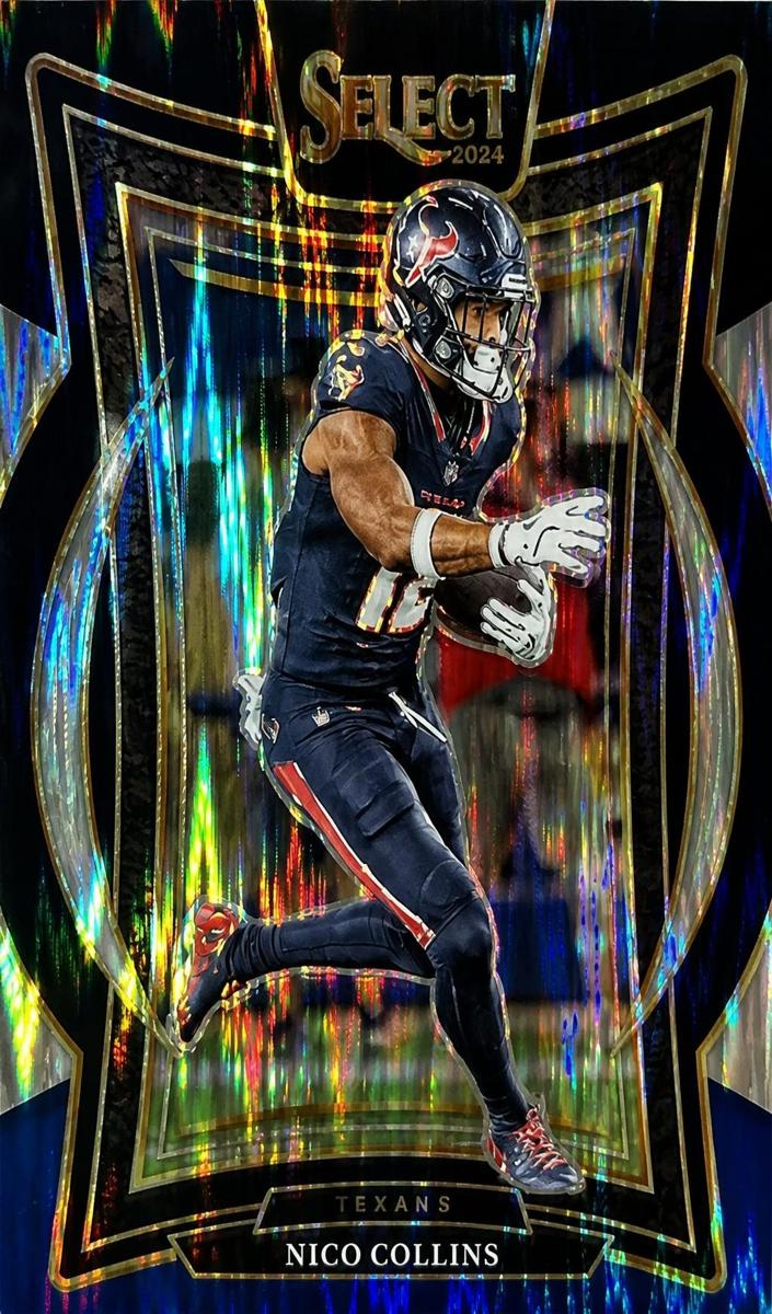 2024 Panini Select Football Black and Blue Shock Nico Collins #86
