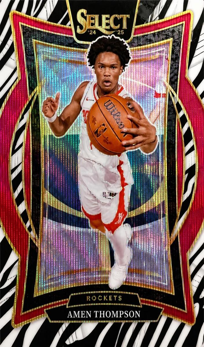 2024 Panini Select Basketball Zebra Amen Thompson #59
