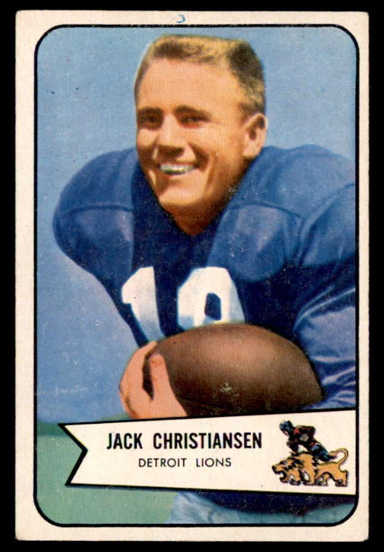 1954 Bowman Football Jack Christiansen #100