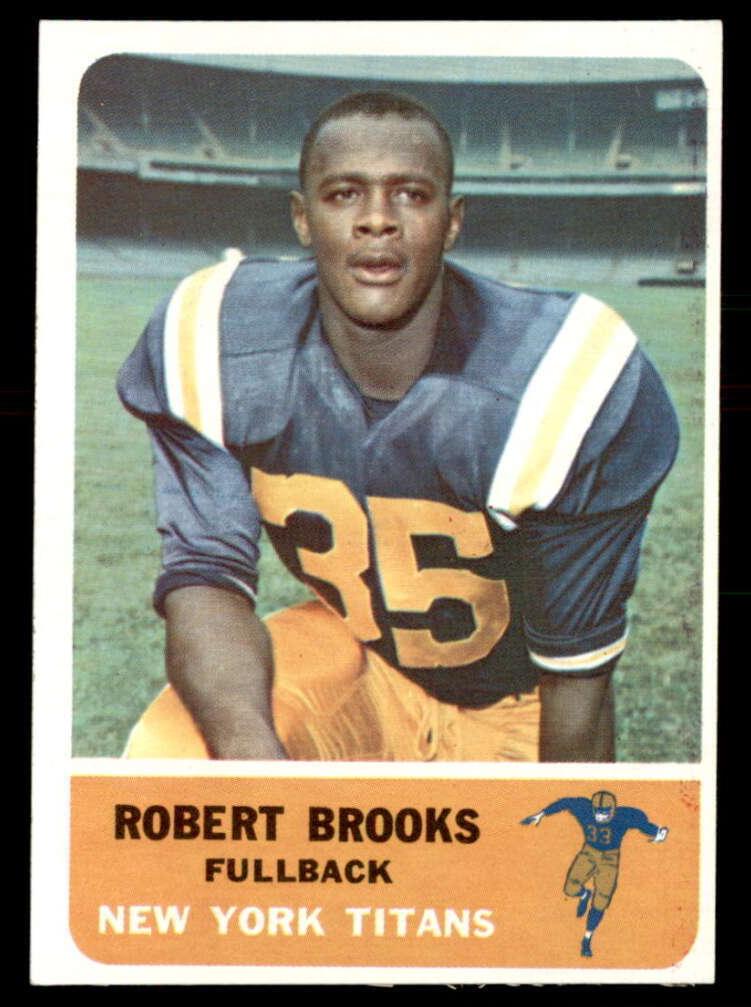 1962 Fleer Football Robert Brooks #56 PSA 8