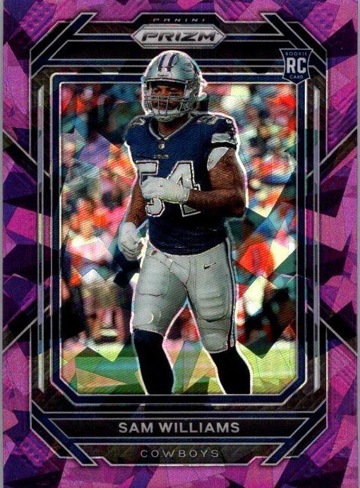2022 Panini Prizm Football Purple Ice Sam Williams #393