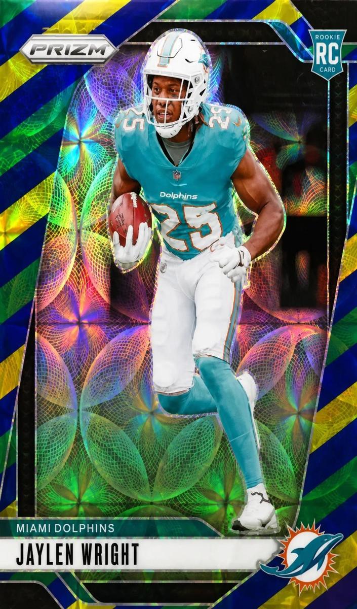 2024 Panini Prizm Football Choice Blue Yellow and Green Jaylen Wright #348