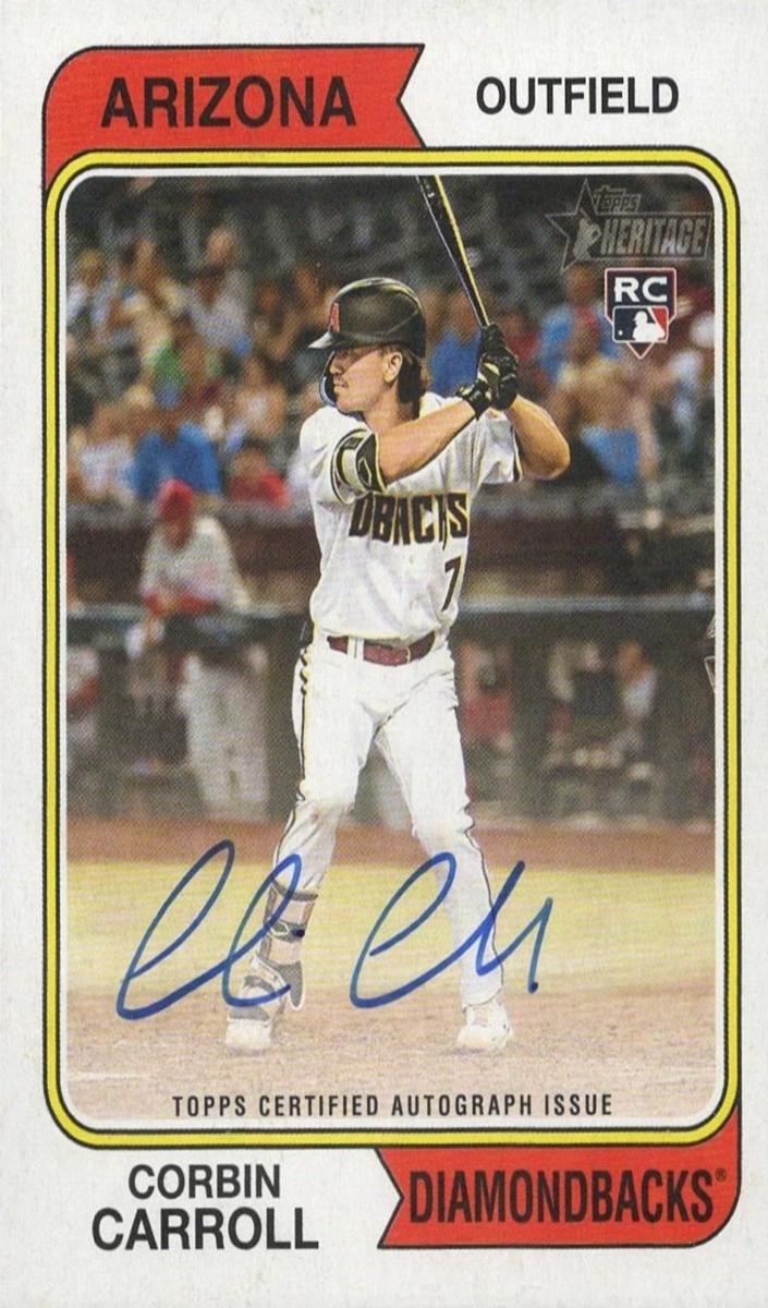 2023 Topps Heritage Baseball Corbin Carroll #ROA-CCR PSA 10