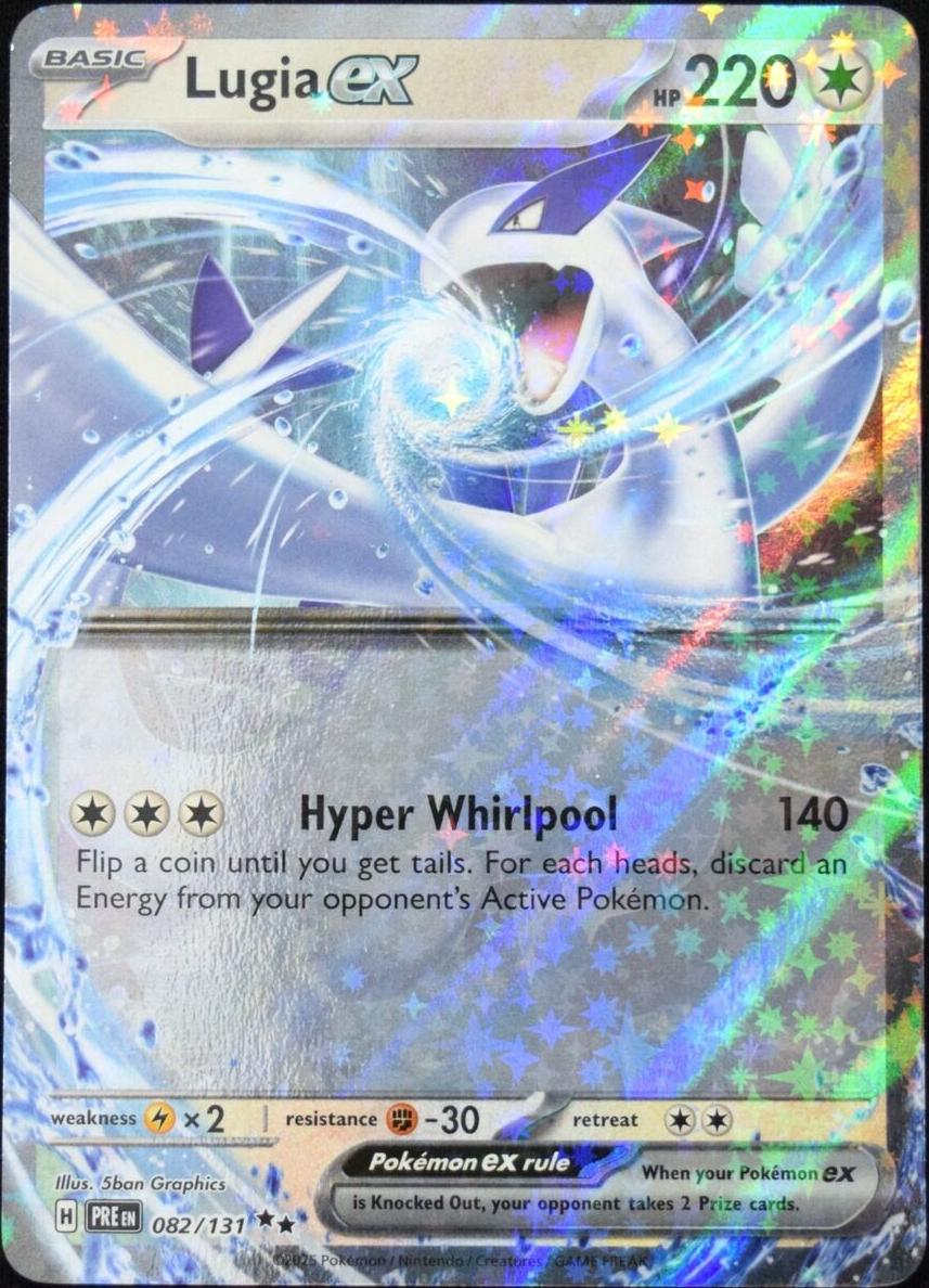 2025 Pokemon Scarlet & Violet Prismatic Evolutions Lugia EX #82 RAW Ungraded