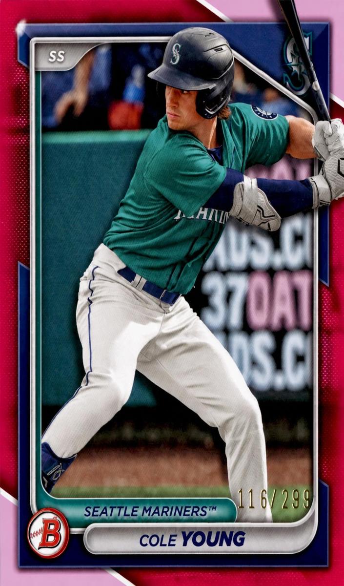 2024 Bowman Prospects Baseball Fuchsia Cole Young #BP-112