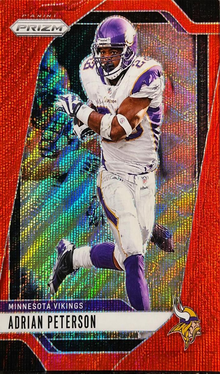 2024 Panini Prizm Football Red Wave Adrian Peterson #191