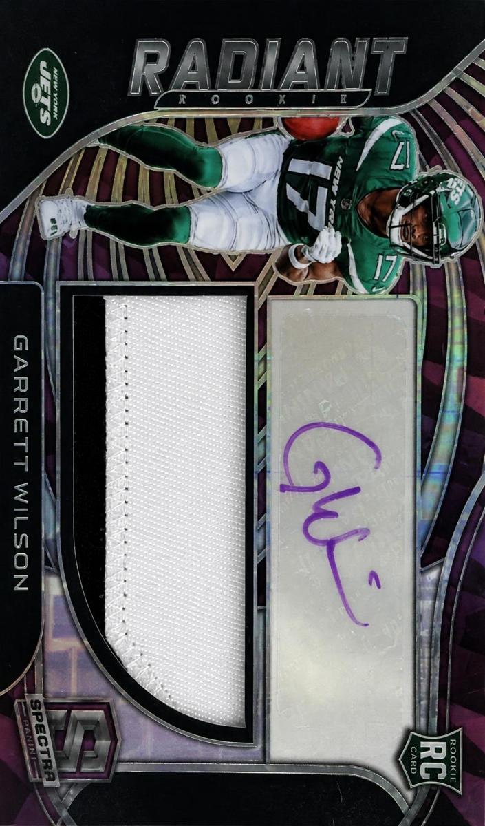 2022 Panini Spectra Football Neon Purple Garrett Wilson #RAD-GWI