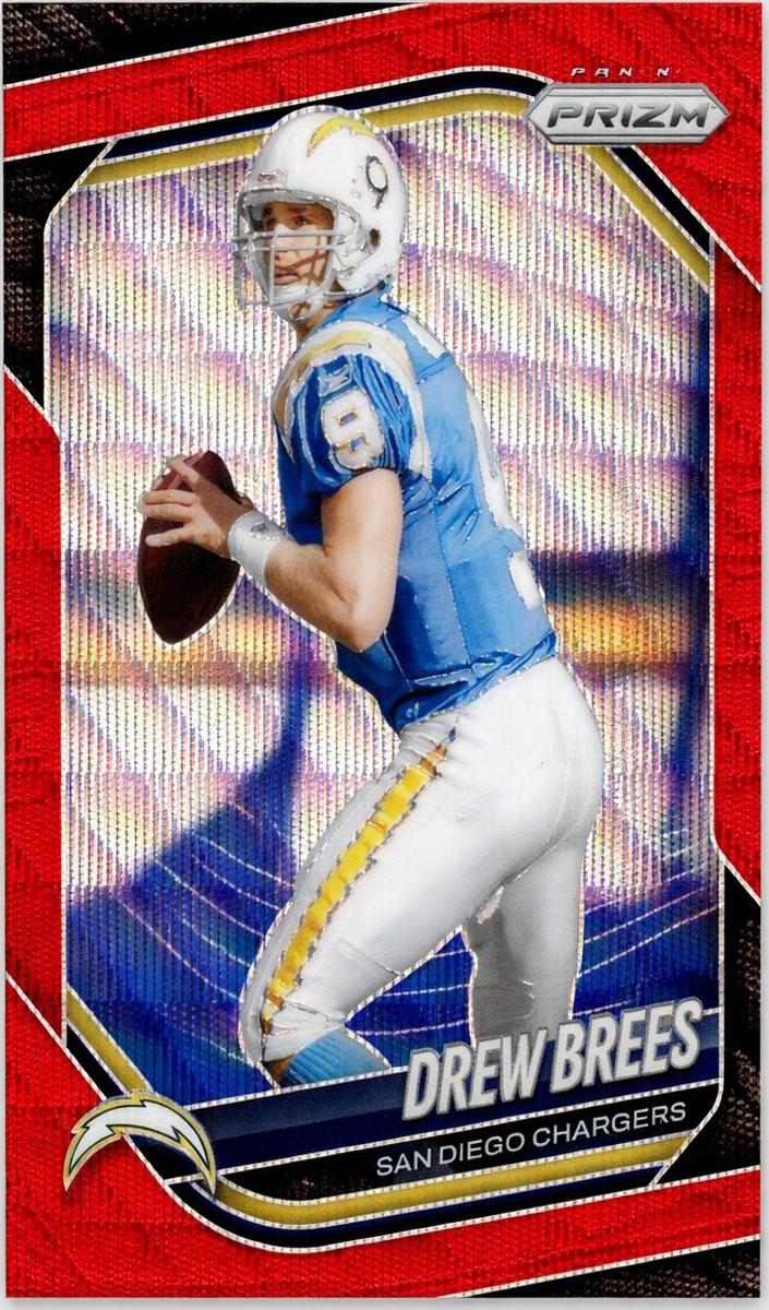 2025 Panini Prizm Football Red Wave Drew Brees #266 PSA 10