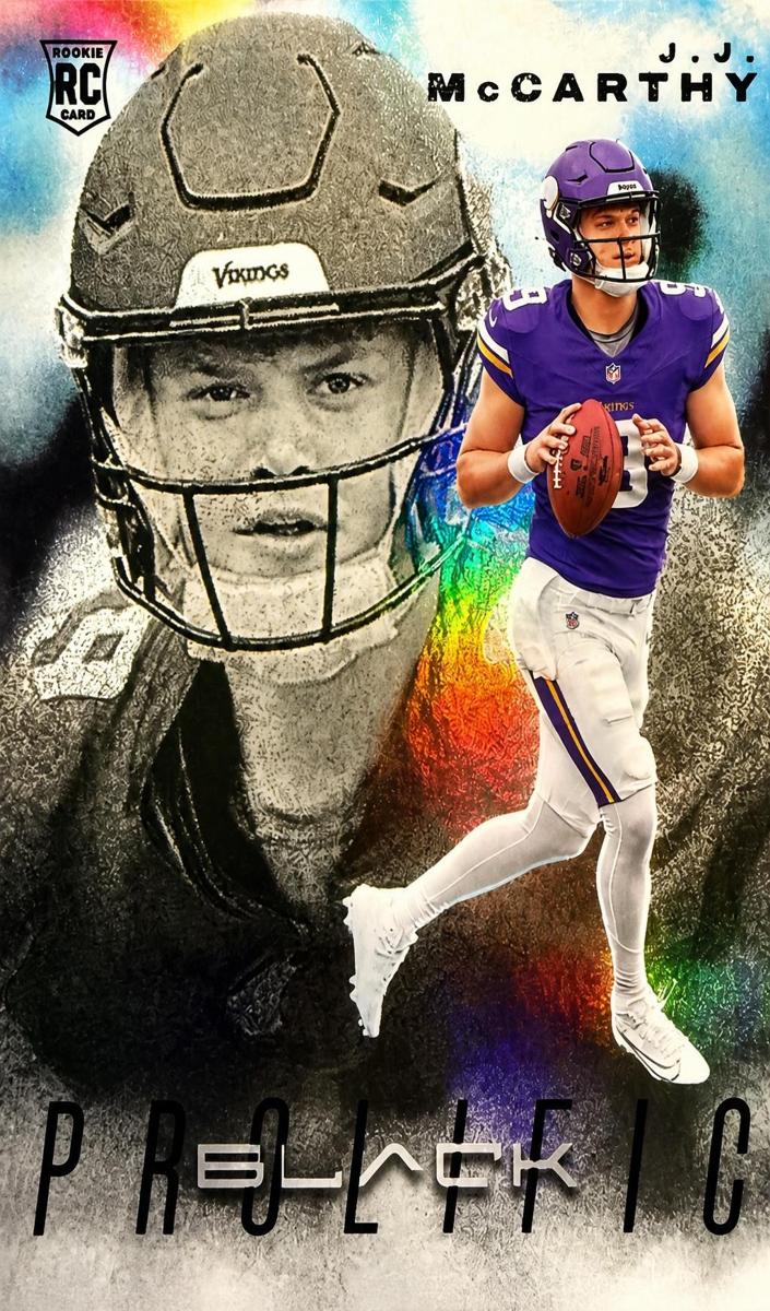 2024 Panini Black Football J.J. McCarthy #PR-JJM