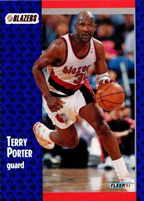 1991 Fleer Basketball Terry Porter #171