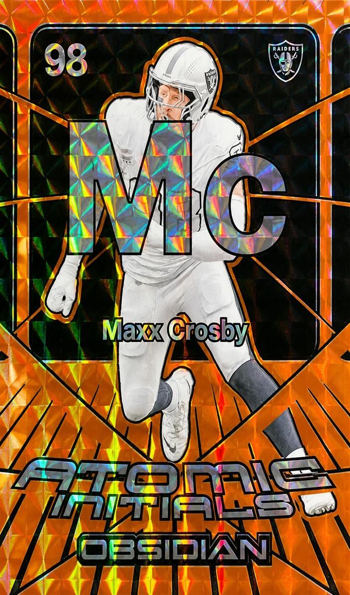 2024 Panini Obsidian Football Orange Mosaic Maxx Crosby #5