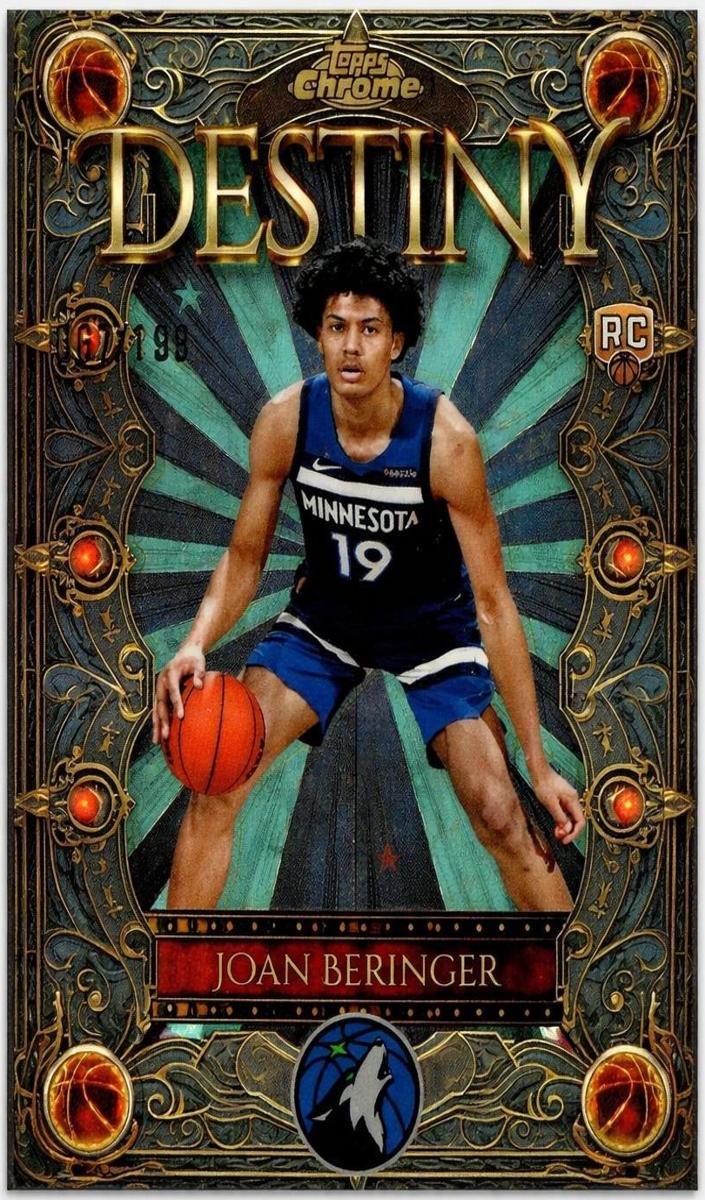 2025 Topps Chrome Basketball Aqua Refractor Joan Beringer #D-14 PSA 9