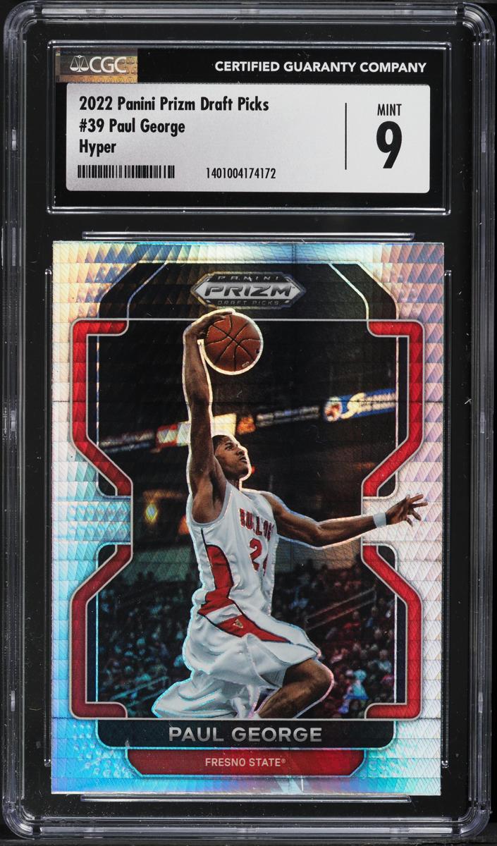 2022 Panini Prizm Draft Picks Basketball Hyper Paul George #39 CGC 10