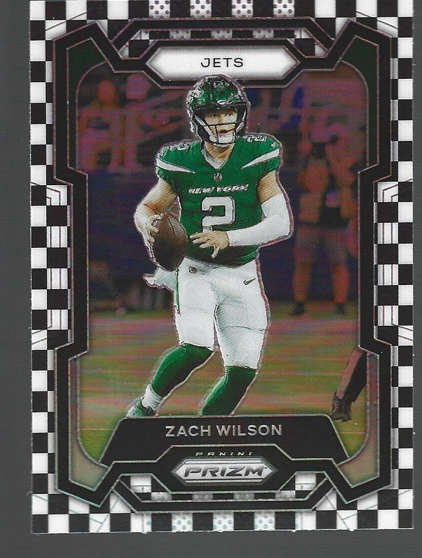 2023 Panini Prizm Football Black and White Checker Zach Wilson #235