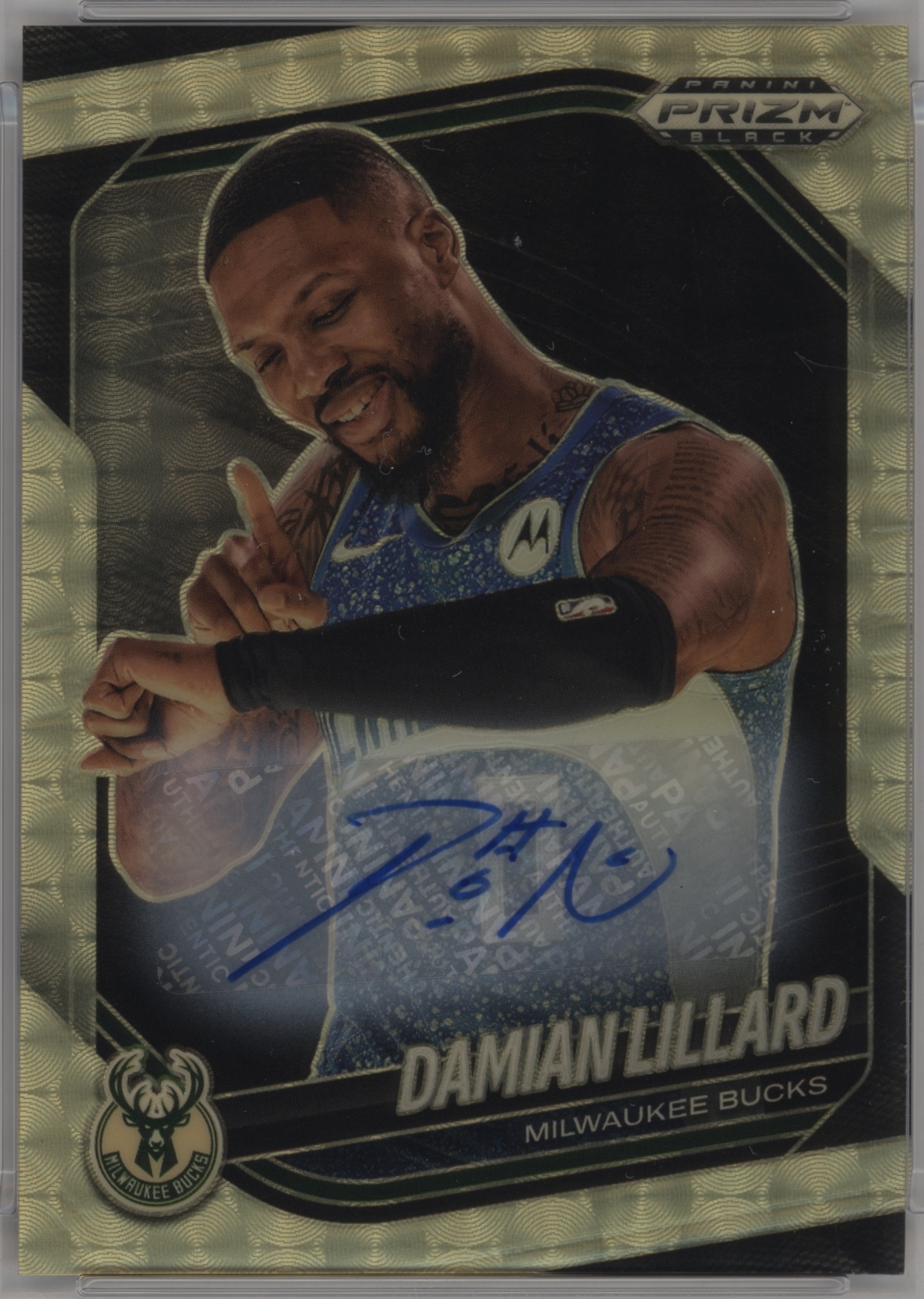2024 Panini Prizm Black Basketball Gold Vinyl FOTL Damian Lillard #91