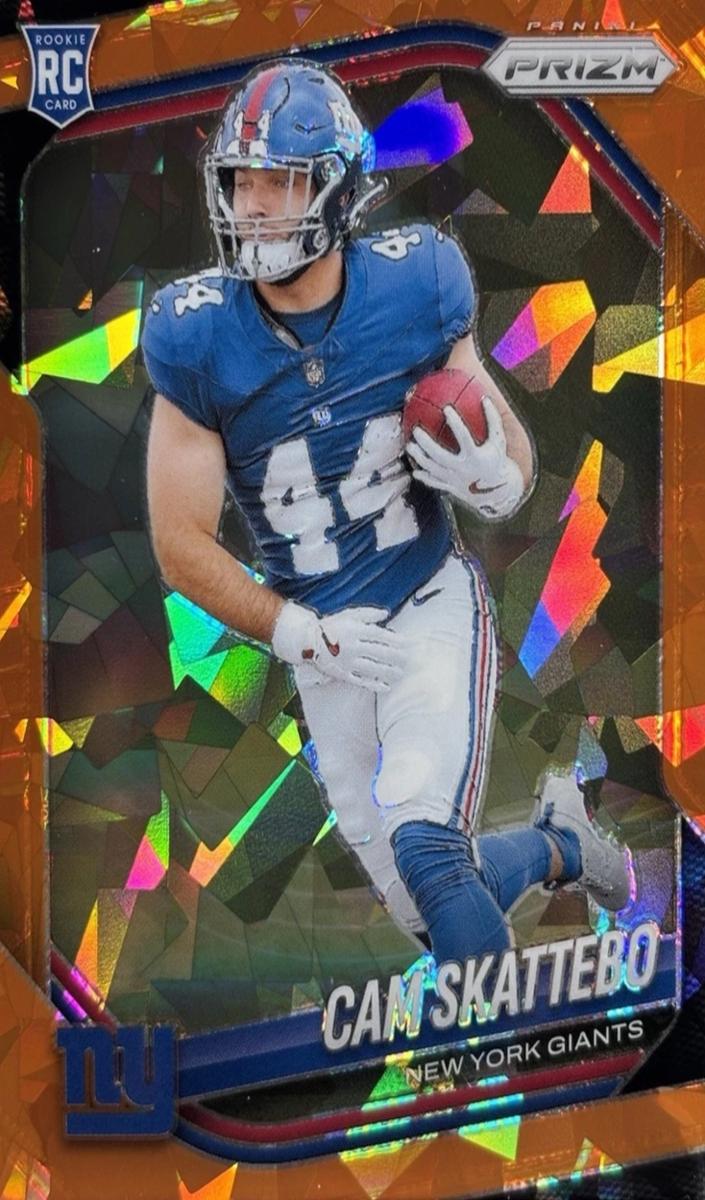 2025 Panini Prizm Football Orange Ice Cam Skattebo #363