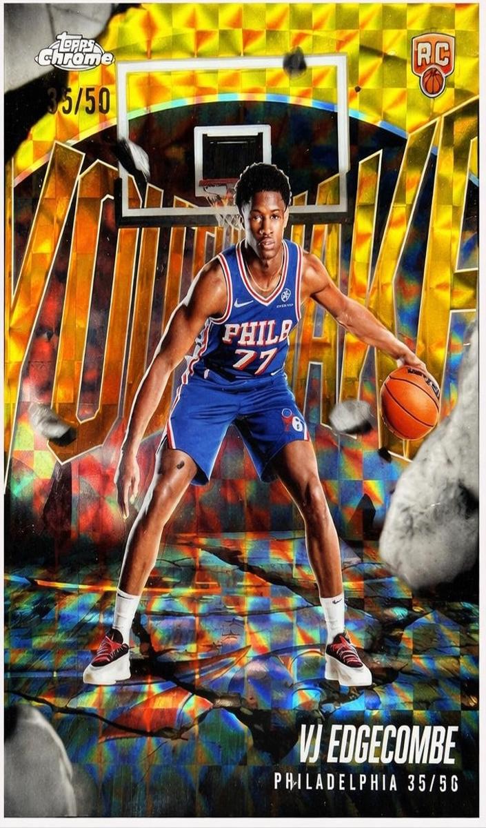 2025 Topps Chrome Basketball Gold Refractor VJ Edgecombe #YQ-3 PSA 10