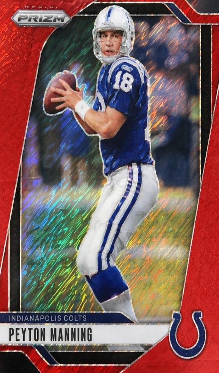 2024 Panini Prizm Football Red Shimmer Peyton Manning #126 PSA 8.5