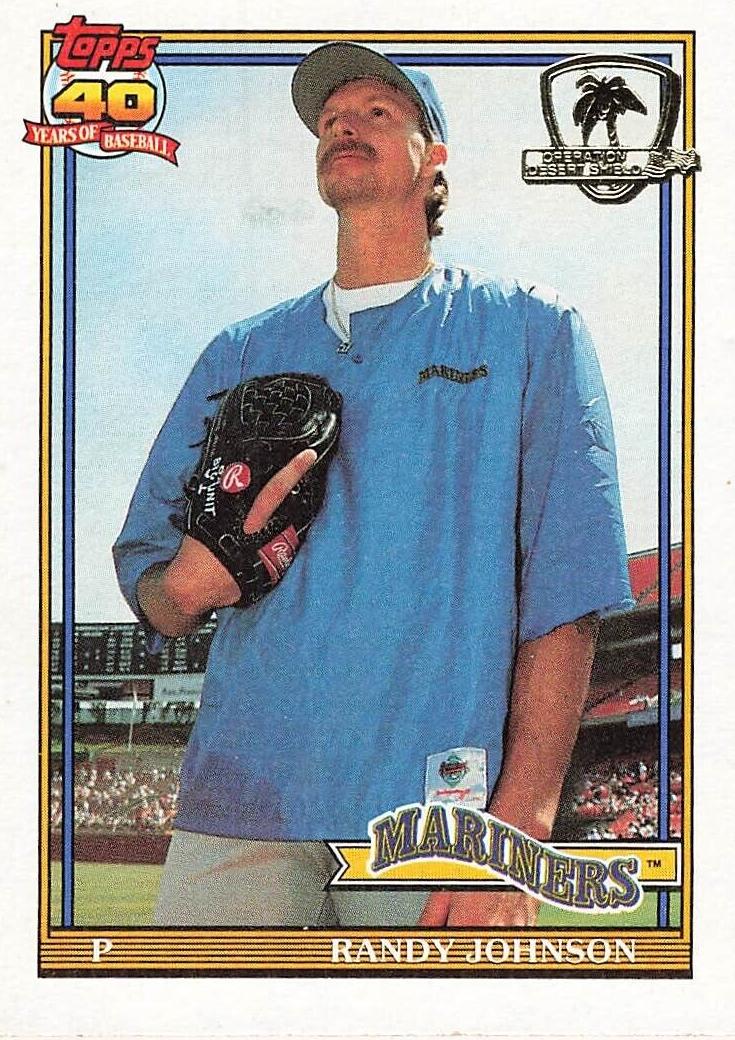 1991 Topps Baseball Randy Johnson #225 PSA 8