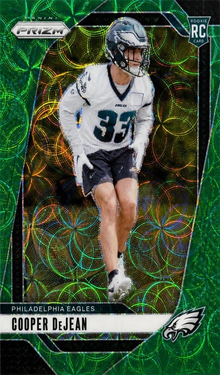 2024 Panini Prizm Football Green Scope Cooper DeJean #321 PSA 8.5