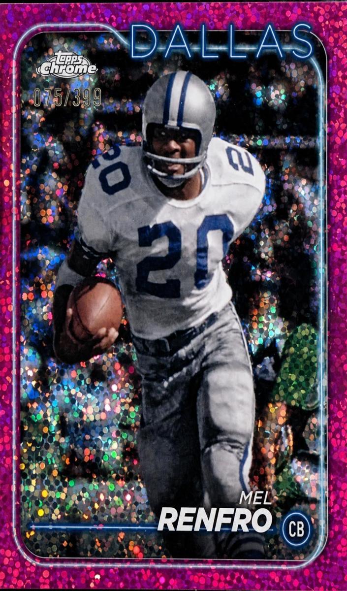2024 Topps Chrome Football Magenta Speckle Refractor Mel Renfro #52
