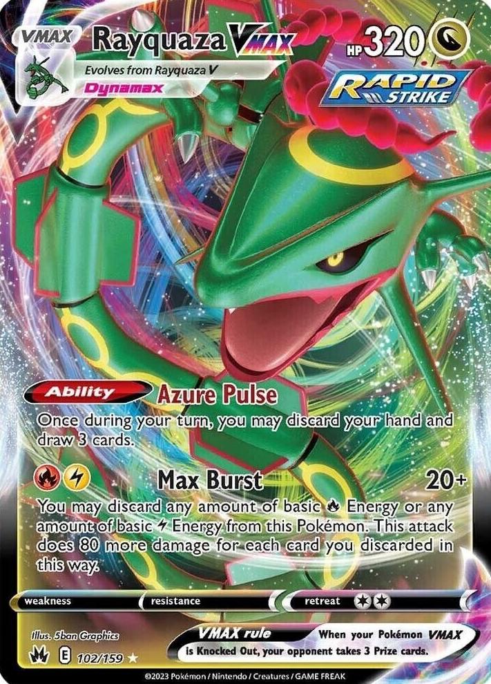 2023 Pokemon Crown Zenith Rayquaza #102 PSA 9